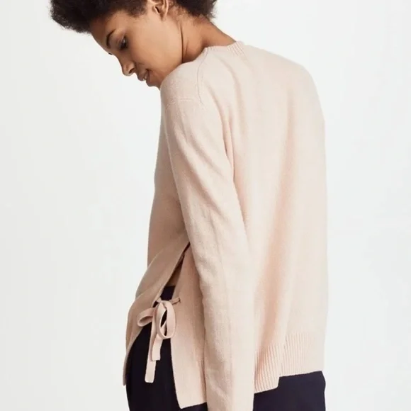 Vince • Baby Pink Side Tie Sweater - Picture 2 of 11